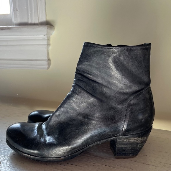 Official Creative dark gray/black leather boots 38.5. - Picture 2 of 9